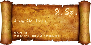 Uray Szilvia névjegykártya